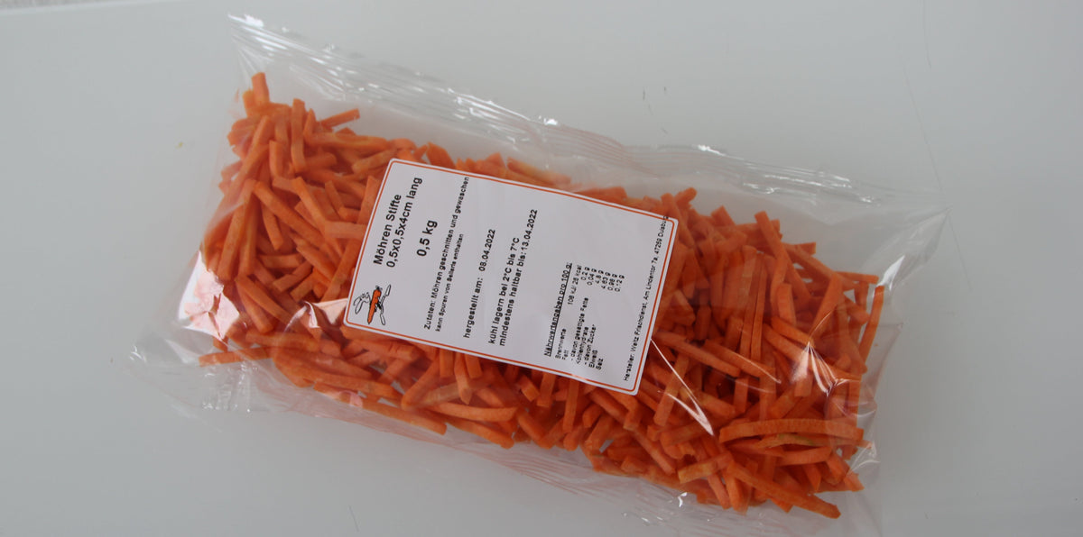 möhren geschnitten aufbewahren Möhren grob geschnitten (500g)