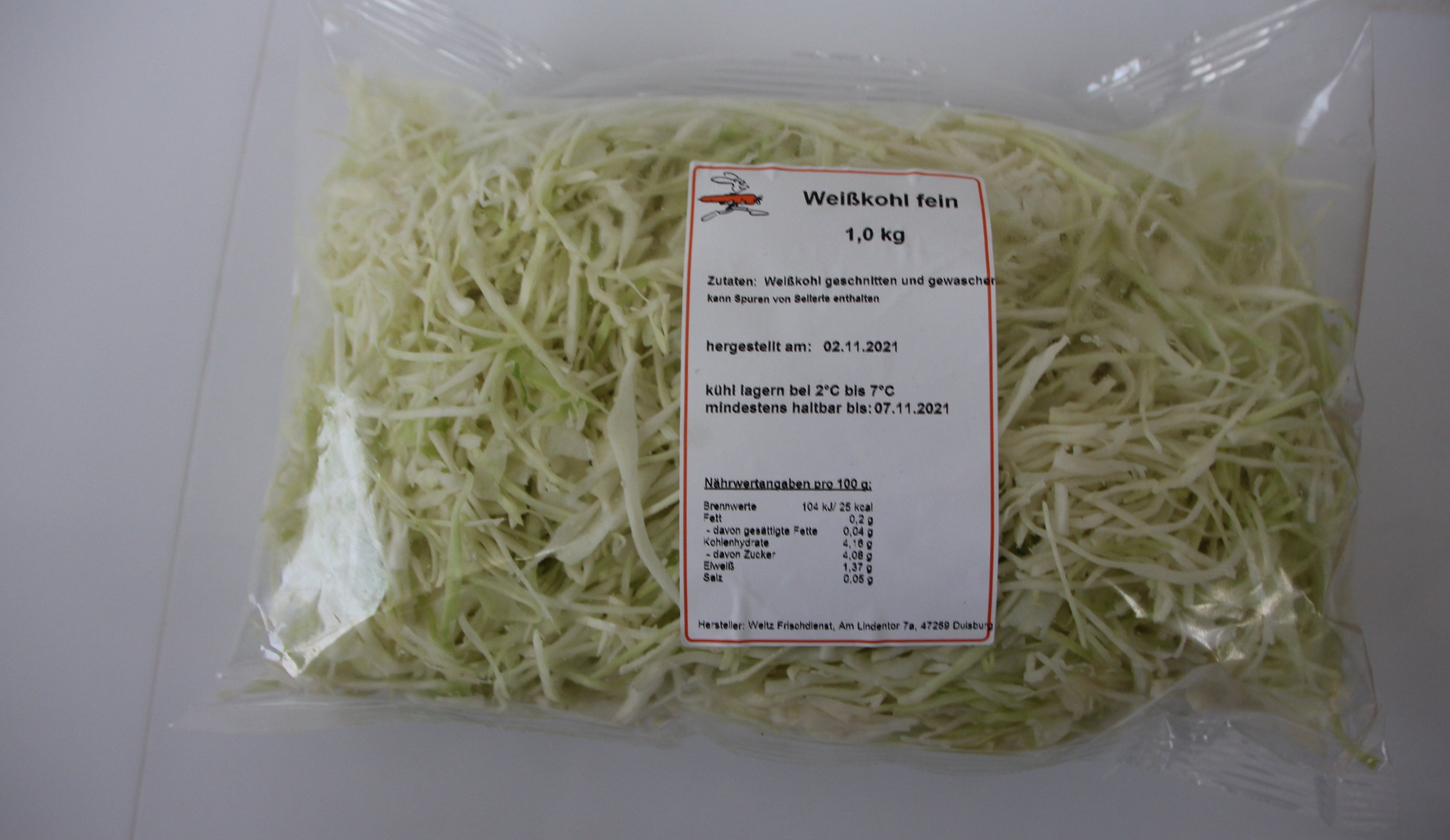 weißkohl geschnitten aufbewahren Weißkohl (küchenfertig 1kg)